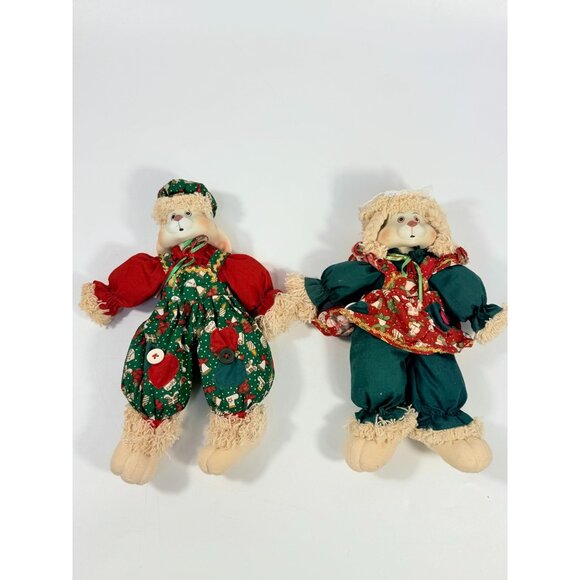 Hip and Hop Bunny Rabbit Stuffed Christmas House of Lloyd Hip & Hop Bunny Holida - Picture 2 of 16